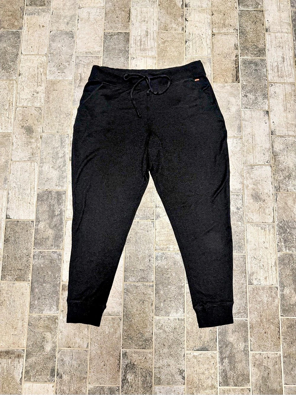 Retired Victoria’s Secret PINK Black Sweater-Knit Joggers- Size Large